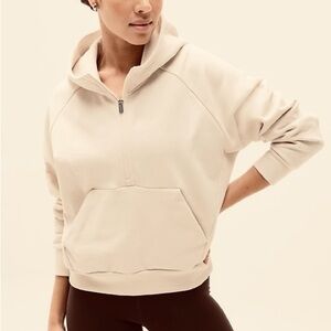 Athleta Cream Hoodie Sweatshirt